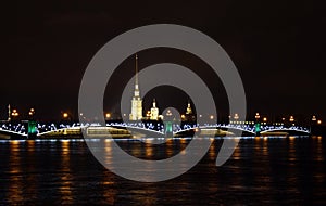 Night veiw of Saint Petersburg photo