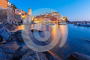 Night Vernazza, Cinque Terre, Liguria, Italy