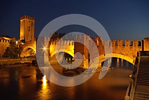 Night in Verona, Italy