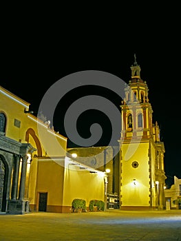 Night view of an 18th century church