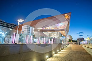 Night view of Adelaide Convention Center