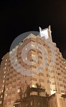 Night View of Art Deco Hotel in South Beach