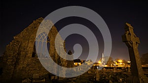 Night view of Athenry Dominican Friary