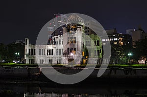 Night view Atomic Bomb Dome