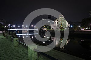 Night view Atomic Bomb Dome