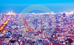 Night view of Barcelona