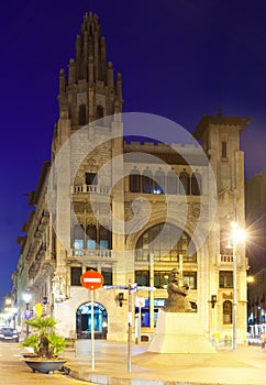 Night view of Barcelona. Via Laietana photo