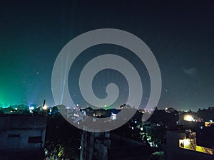 Night view of baroda city, gujarat,india