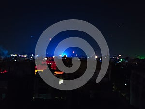 Night view of baroda city, gujarat,india