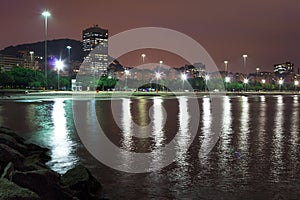 Night view of beach Flamengo, Rio de Janeiro