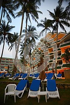 Night view of the beach resort