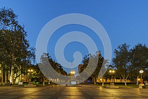 Night view of the beautiful Alumni Park