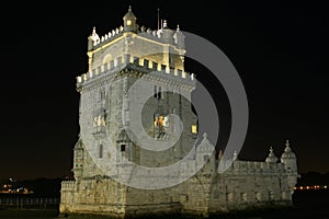 Night view belem tower