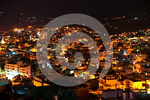 Night view of Bethlehem, Palestine, Israel