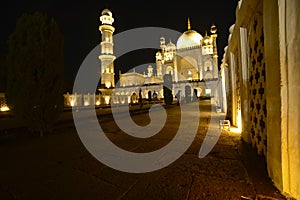 Night view of Bibi-ka-Muqbara a historic monument located in Aurangabad, India. photo