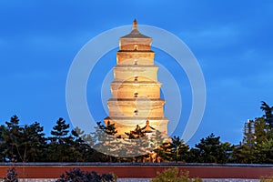 The Dayan Pagoda was built in 652 and is the earliest existing pagoda. Xi`an, China