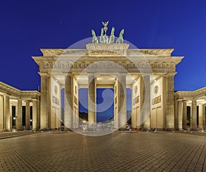 Night view of Brandenburg Gates in Berlin, Germany