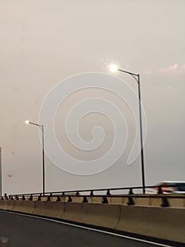 Scenic bridge view of river