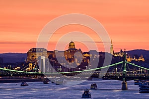 Night view of Budapest