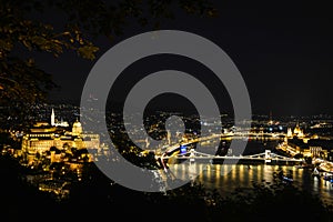 Night View of Budapest Cityscape from the Citadel - Hungary