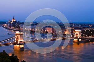 Night view of Budapest Fair Center.