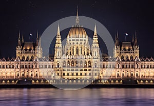 Night view of Budapest parlament