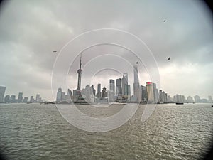 Night view of the Bund in Shanghai