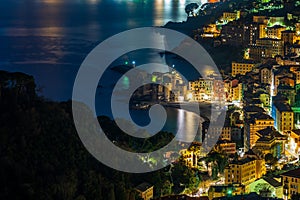 Night view of Camogli