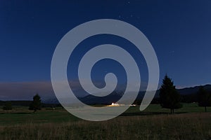 Night view of Cansiglio Plain