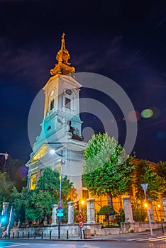 Night view of Cathedral Church of Saint Michael the Archangel in