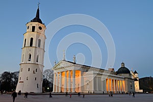 Night view of Cathedral Square