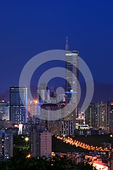 Night view of CBD, Shenzhen photo