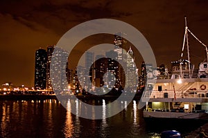 Night view of chicago from Navy Pier