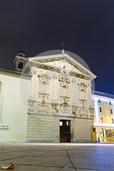 Night view of Chiesa di San Rocco from Lugano photo