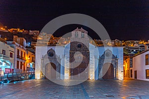 Night view of Church of the Assumption at San Sebastian de la Gomera, Canary Islands, Spain