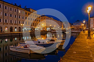 Night view of the Church of Sant'Antonio Nuovo at the end of Can