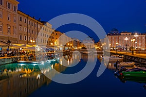 Night view of the Church of Sant'Antonio Nuovo at the end of Can