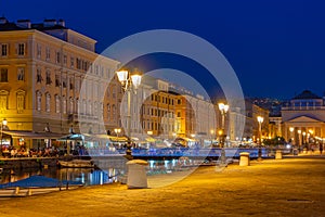 Night view of the Church of Sant'Antonio Nuovo at the end of Can