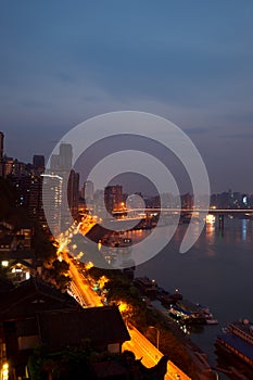 Night view of city,chongqing,china