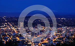 Night view cityscape from pittock manson