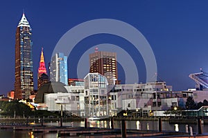 Night view in Cleveland, Ohio