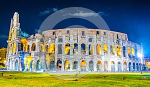 night view of colloseum...IMAGE