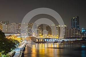 Night View of commercial Building, Hong Kong