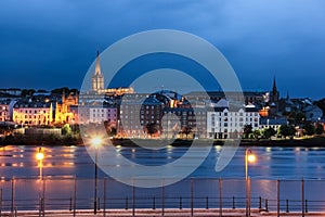 Night view. Derry Londonderry. Northern Ireland. United Kingdom