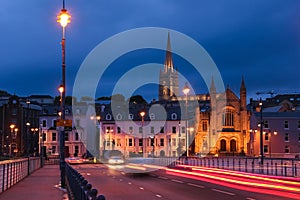 Night view. Derry Londonderry. Northern Ireland. United Kingdom