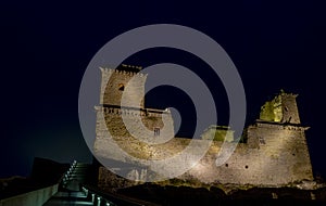 Night view of the Diosgyor castle in Miskolc