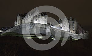 Night view of the Edinburgh Castle, Scotland