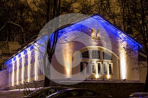 Night view of Estonian Christian Pentecostal Church in Tallin. photo