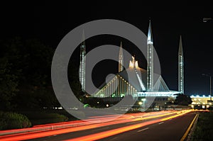 Night view of Faisal Mosque