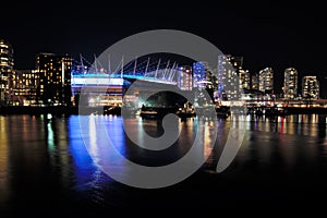 Night view of False creek